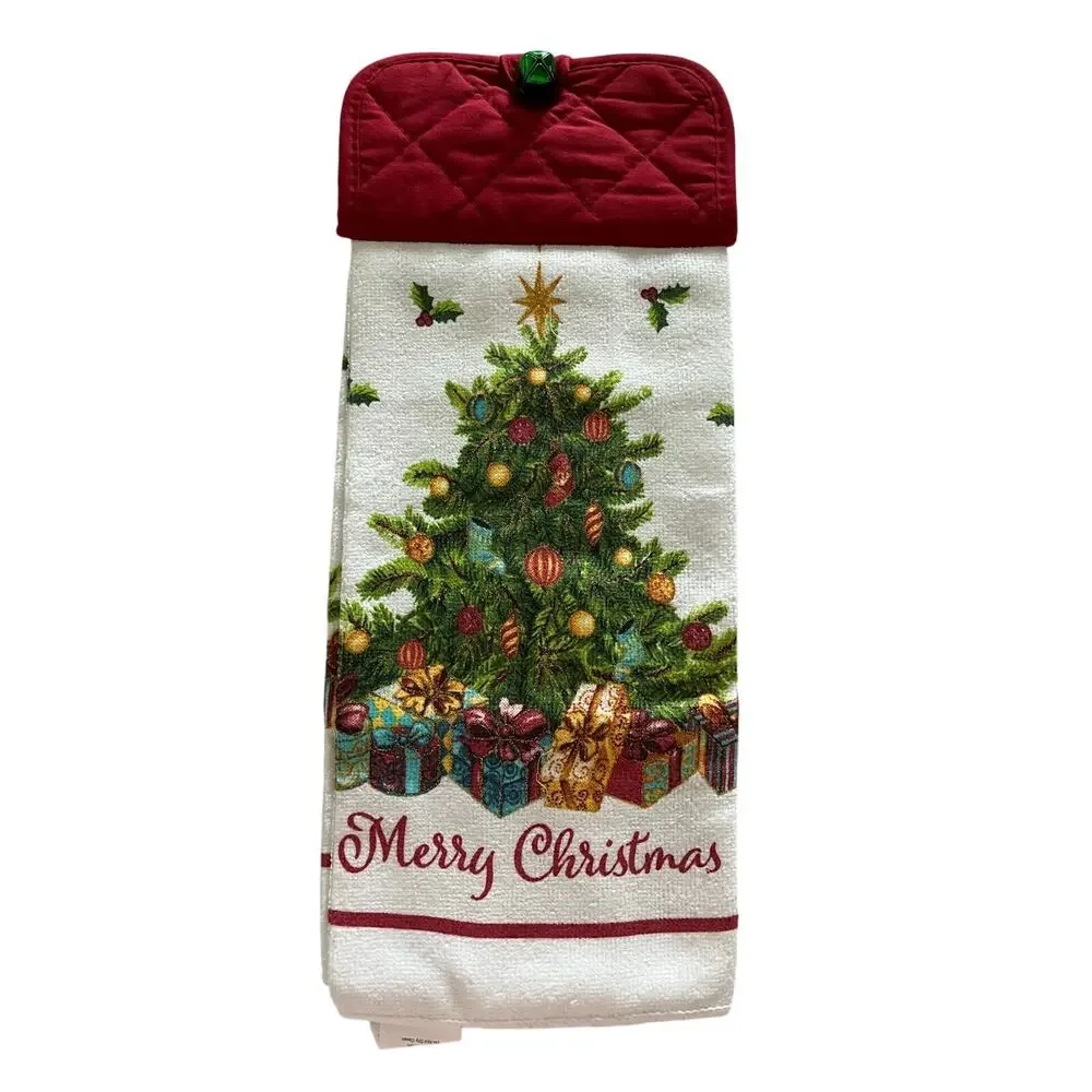 Lot of 3 Seasonal Handmade Hanging Towels Fall Summer Winter Christmas